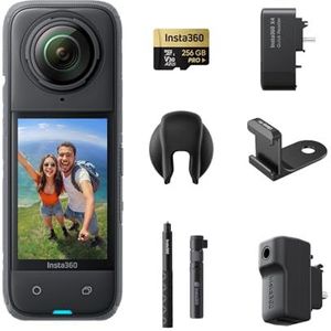 Insta360 X4 Creator Bundel, 8K waterdichte 360 actiecamera, 4K groothoekvideo, onzichtbare selfiestick, verwijderbare lensbeschermer, batterijduur 135 min, AI-editing, stabilisatie, voor sport, reizen