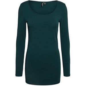 VERO MODA Dames Vmmaxi My Ls Soft Long U-Neck Noos' shirt met lange mouwen, Blauw (Reflecting Pond), S