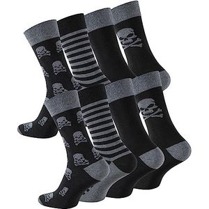 Cotton Prime - Sokken - Grijs Gemêleerd/Zwart - 8 Pack