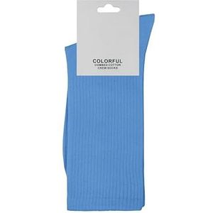 ZSUN Uniseks sokken heren en dames meerkleurig katoenen sokken maat 38-42 code 15558, Turkoois, 38-42