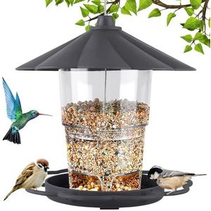 Hangende vogelvoederhuisje, opvouwbare vogelvoederdispenser, vogelvoederhuis om op te hangen, vogelvoederstation, weerbestendig, voederhuis voor vogels, wilde vogels, voederdispenser vogels voor tuin,