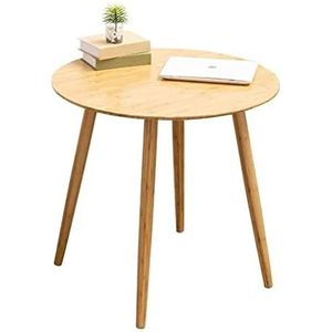 Kleine Salontafel Nordic Eenvoudige Ronde Theetafel Bamboe Duurzaam Salontafel Slaapkamer Vier Hoeken Bijzettafel Woonkamer Sofa Bijzettafeltje Tuintafel (Size : 60 * 70cm)