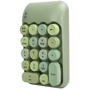 Numeriek Toetsenbord, Draadloos 18 Toetsen 10 M/33 Ft Mechanisch Numeriek Toetsenblok Draagbaar Stil Ruis Pro Ontwerp Gebruik Handig Numeriek Toetsenbord voor Computer (x910 groen gemêleerd kleuren draadloos)