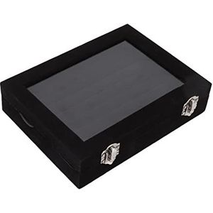 Sieraden Display Box, Stijlvolle Ring Organizer Prachtige Veiligheidssloten voor Vrouwen voor Valentijnsdag zwart