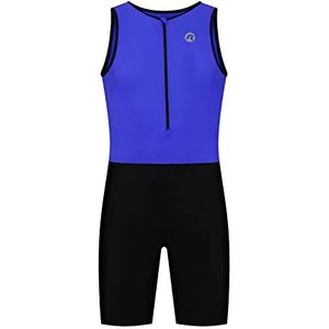 Rogelli Florida Trisiut voor Heren en Dames - Triathlon Pak met Korte Mouwen - Blauw, Zwart - L