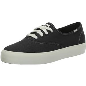 Keds Champion Gn Sneaker voor dames, Zwart Canvas, 6 UK Wide