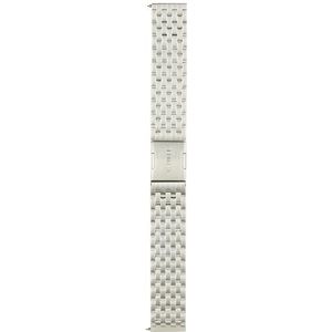 Timex 20 mm roestvrijstalen snelsluiting armband - zilverkleurig met inzetsluiting, Zilver-toon, armband