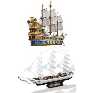 SPIRITS scheepsmodelbouwsets, aantrekkelijk piratenspeelgoed bouwstenen model scheepsdisplay, cadeaus for tieners, volwassenen