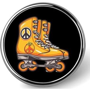 Rolschaatsen Print Ronde Broche Pin voor Mannen Vrouwen Aangepaste Badge Knop Kraag Pin voor Jassen Shirts Rugzakken