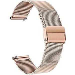 Roestvrijstalen bandjes passen for Garmin Forerunner 55 245 645m Smart Watch Band Metal Armband Riemen Compatible With aanpak S40 S12 S42 Correa (Color : Style 2 Rose Gold, Size : For Vivomove HR)