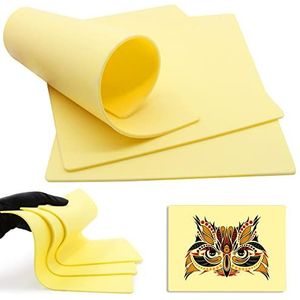 Emalla Tattoo-oefenhuid, 6 stuks huidoefeningen, dik, zacht, 20,3 x 30,5 cm, dubbelzijdige kunsthuid voor beginners en kunstenaars
