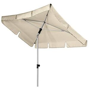 Doppler Active – rechthoekige parasol voor balkon en terras – knikbaar – 180 x 120 cm, naturel