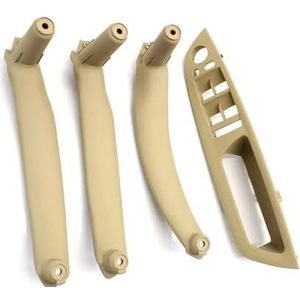 Auto interieurdeurgrepen 4-delige Set Voor BMW X5 X6 E70 E71 2007-2013 LHD RHD Interieur Deurgreepset Vervangende Onderdelen(RHD Set Beige)