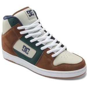 DC Shoes Manteca 4 Hi S - High-Top leren skate-schoenen voor mannen, Bruin Bruin Groen, 43 EU