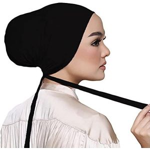 Verstelbare Moslim Binnen Onder Hijab Cap met Banden Terug Islamitische Onder Sjaal Bonnet Caps Chemo Cap