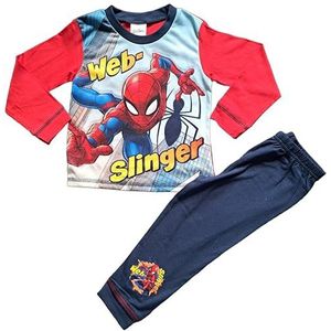 Marvel Jongens Spiderman Web-Slinger Pyjama. Leeftijden 18 maanden tot 5 jaar, Meerkleurig, 3-4 jaar