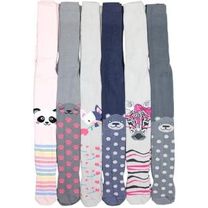 TupTam Meisjes Panty Maillot Ondoorzichtig Pakje van 6, Kleurenmix 3, 116-122