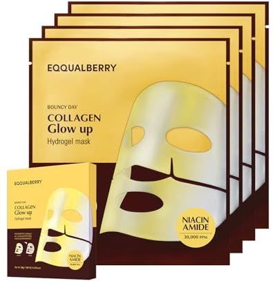 EQQUALBERRY - Collagen Glow Up - Hydrogel Masker - 4 Stuks