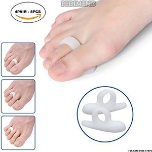 PEDIMEND™ Siliconen gel hamerteen kussen | klauwteen stijltang | verlicht teenpijn | Helpt bij het strekken en uitlijnen van tenen | Unisex | Voetverzorging (hamerteen stijltang (enkele lus), 4 paar -