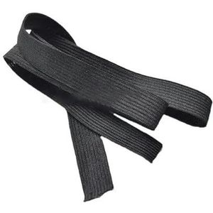 5Yards elastische band naaien kleding broek stretch riem kledingstuk DIY stof tailleband accessoires wit zwart 3,0 mm-50 mm-15 mm zwart
