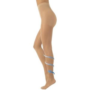 CALZITALY Steunpanty met sterke compressie 10 mm/Hg, S, M, L, XL, XXL, 3XL, 4XL | 70DEN | Gemaakt in Italië (DE/NL/SE/PL, Alfabetisch, S, Regular, Regular, 1 X Natural Tan)