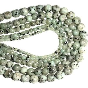 Zwarte Onyx Agaat Ronde Stenen Kralen voor Sieraden Maken DIY Armband Ketting Hangers 4/6/8/10/12/mm Strand 15''-Lichtgroen Jade-4 mm Ongeveer 90 stuks