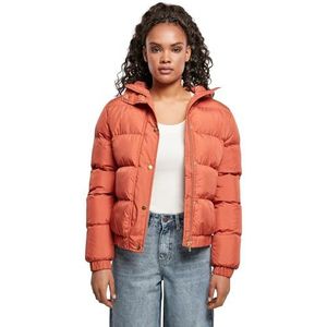 Urban Classics Puffer jas met capuchon voor dames, rood, M