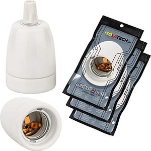 ISOLATECH - E27 - Keramische Lamphouder - Hittebestendig - 3 Stuks