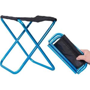 TYNXK Draagbare klapstoel buiten opvouwbare aluminium stoel kruk stoel stoel vissen camping outdoor opvouwbare visstoel ultra lichtgewicht draagbare opvouwbare kruk (blauw)