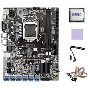 AMIUHOUN B75 ETH Mijnbouw Moederbord 12XUSB+G530 CPU+ Kabel+Lichtschakelaar Kabel+Thermische Pad B75 USB BTC Mijnbouw Moederbord