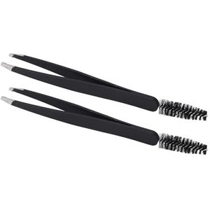 Wenkbrauw Tweezer, Roestvrij Staal, Makkelijk Te Gebruiken, Comfortabel Te Houden, Schuin Mond Ontwerp, Voor Make-up, Wimper Tape, Wimper Extensions, Trimmen Wenkbrauw, Kam