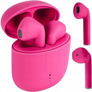 Setty Hoofdtelefoon, draadloos, Bluetooth 5.0 TWS draadloze oortelefoon, in-ear oortelefoon, stereo headsets draadloos opladen en draagbare oplaadhoes voor Android/iPhone/Samsung/Huawei (roze)