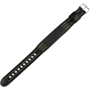 23MM polsband geschikt for Casio Sport canvas nylon horlogeband PRW3100/6000/6100Y PRG-300/250/510 lederen horlogeband zwart (Color : A-black-silver, Size : 23mm)