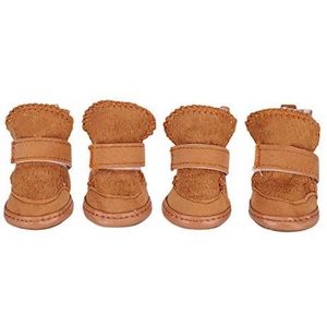 Hondenlaarzen, Warme Pootbeschermer, Comfortabele Pootbeschermer Huisdierenschoenen voor Hondenschoenen Hondenlaarzen(Khaki, number 2)