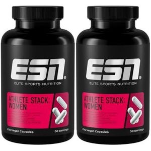 ESN Athlete Stack Women, 2 x 210 Capsules - Capsules met Sporenelementen en Mineralen met Zink, Magnesium en Meer - Gemaakt in Duitsland, Laboratorium Getest