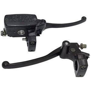 Koppelingshendel Remhendel Verstelbare Universele 1"" 24,5 Mm Motorfiets Remkoppeling Hoofdcilinder Reservoir Hendels(Set-Black)