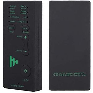 Draagbare Mini Live-geluidskaart Voice Changer Live Broadcast-geluidskaart voor pc met mobiele telefoon, 4 geluidseffecten en 4 stemveranderingen Geluidskaartversterker, verjaardagscadeau