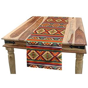 ABAKUHAUS - Aztec Tribal - Tafelloper - Veelkleurig - 40 x 180 cm