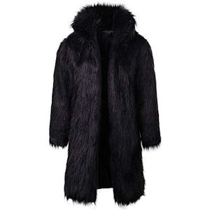 AnyuA Warme lange jas van imitatiebont voor heren, plus verdikking jas imitatiebont parka uitloper vest, Wit, L