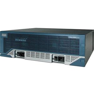 Cisco 3845 - kabelrouter (10,100,1000 Mbit/s, G.711,G.723.1,G.726,G.728,G.729,G.729a, 128-bit AES, 256-bit AES, 3DES, Cisco ID: OS, blauw, roestvrij staal, 3 stuks U)