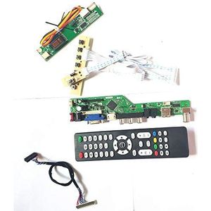 Voor QD15TL01 QD15TL03 1CCFL 30Pin LVDS VGA HDMI AV USB T.V53 controller board lcd scherm Remote Inverter+toetsenbord DIY kit (QD15TL01 Rev.01)