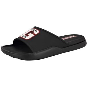 GUESS Heren Metzer schuifsandalen, Black Multi 001, 44,5 EU, Black Multi 001, 44.5 EU