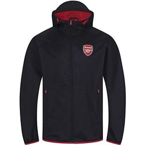 Arsenal FC - Regenjas/windjak voor mannen - Officiële cadeauset - Zwarte puntcapuchon - Small