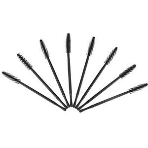 50 stuks wegwerp wimperborstel siliconen mascara-applicator met PP-handgreep voor wimperextensions en liften(Type zwarte toren)