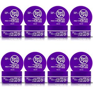 RedOne Aquatic Styling Wax, paars, 150 ml, randcontrole, ultra-duurzaam, voor mannen en vrouwen, lavendelgeur, maximale controle, 8 stuks