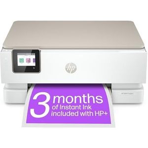 HP Envy Inspire 7220e All-in-One inkjetprinter, 6 maanden, instant inkt, inclusief HP+ (fotokopiëren, scannen, afdrukken, foto, A4, dubbelzijdig, WLAN), wit