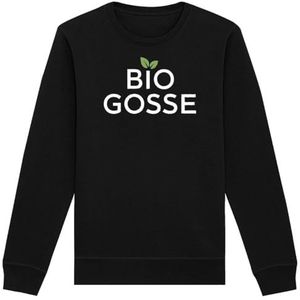 Bio Gosse sweatshirt, uniseks, bedrukt in Frankrijk, 100% biologisch katoen, cadeau voor verjaardag, grappig, origineel, Zwart, M