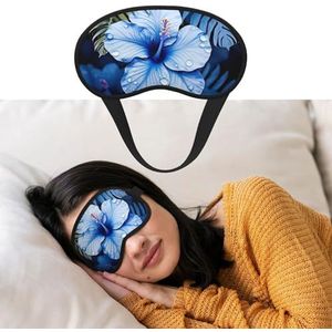 Slaapmasker oogmasker ademend lichtblokkering slaapmasker tropische blauwe bloem voor nacht verband zacht en comfortabel oogafdekking om te slapen voor het slapen voor