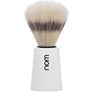 NOM - Carl - Scheerkwast - Natuurzijde - Mat Wit Kunststof Frame