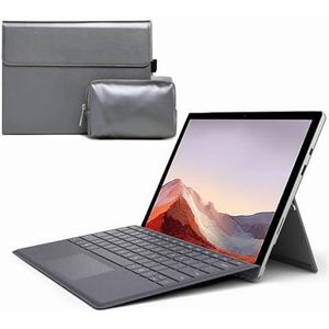 Toetsenbordhoes voor Surface Pro 8 13"", 7-Kleuren Achtergrondverlichting, Magnetisch Draadloos Toetsenbord met S-Penhouder,Gray 1